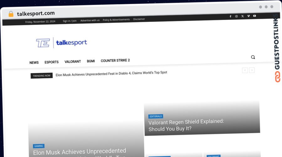 Publish Guest Post on talkesport.com