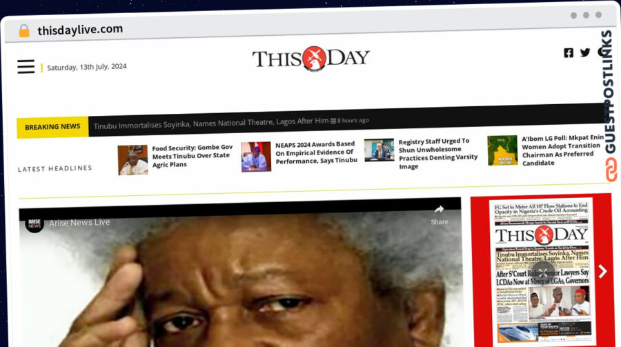 Publish Guest Post on thisdaylive.com
