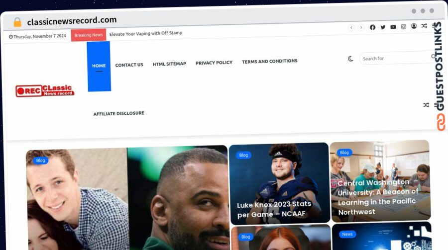 Publish Guest Post on classicnewsrecord.com