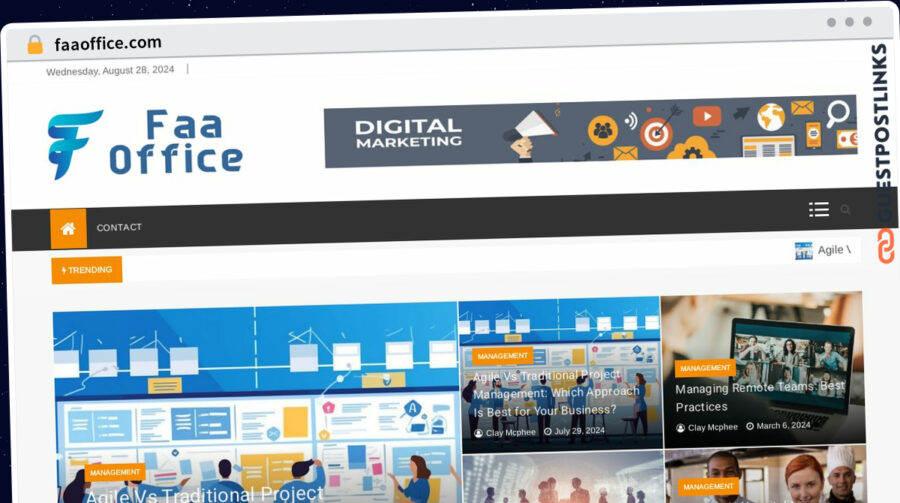 Publish Guest Post on faaoffice.com