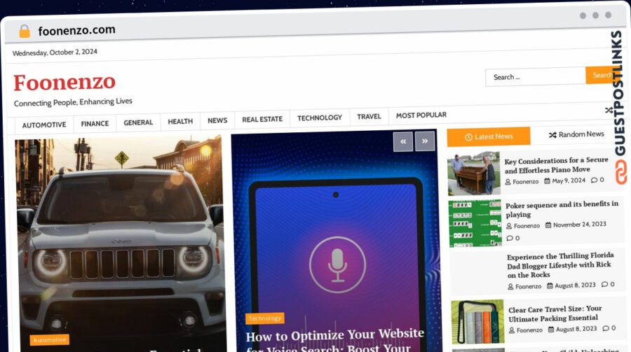 Publish Guest Post on foonenzo.com