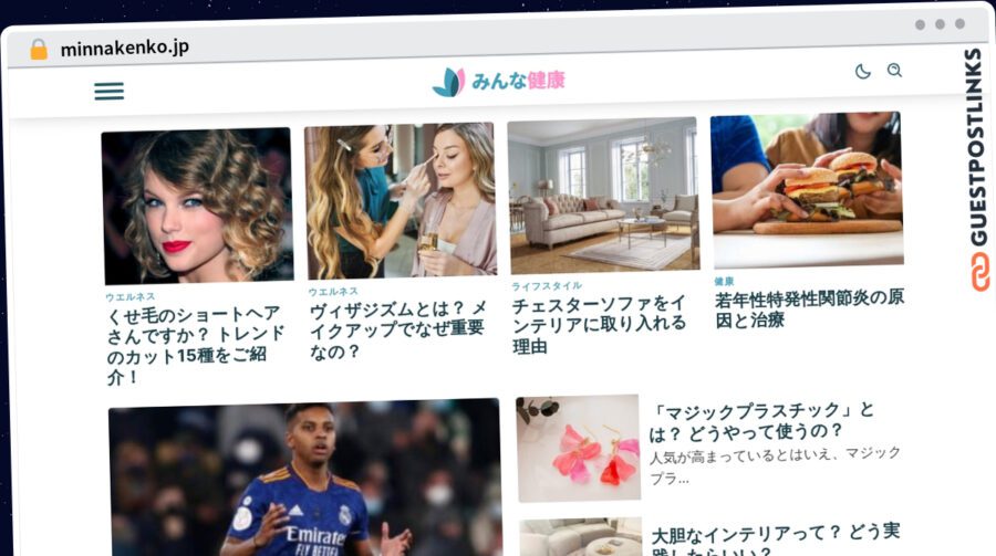 Publish Guest Post on minnakenko.jp