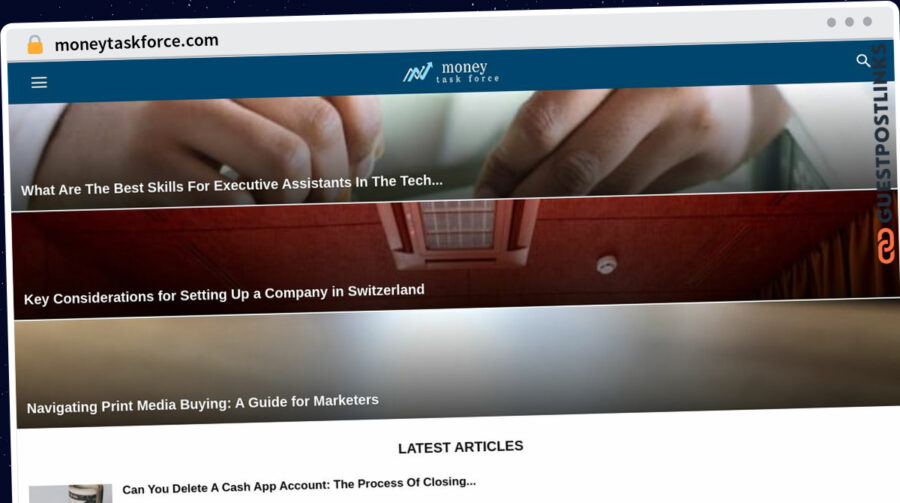 Publish Guest Post on moneytaskforce.com