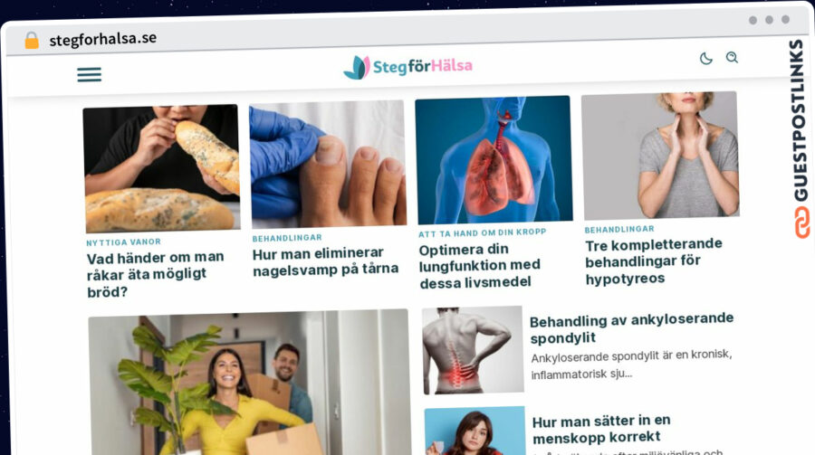 Publish Guest Post on stegforhalsa.se
