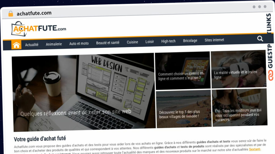 Publish Guest Post on achatfute.com