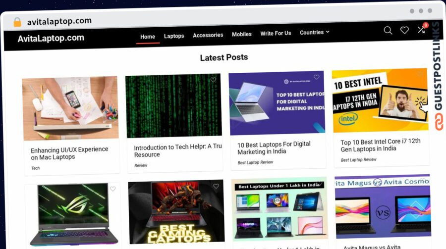 Publish Guest Post on avitalaptop.com