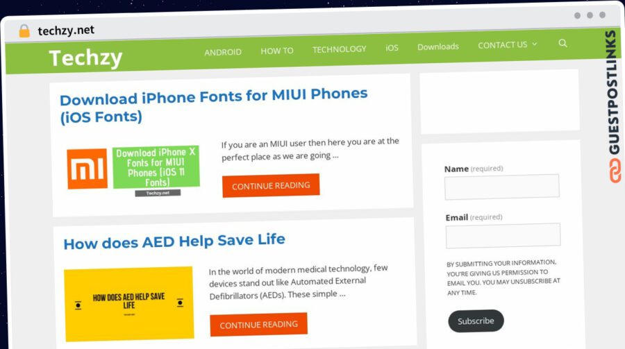 Publish Guest Post on techzy.net