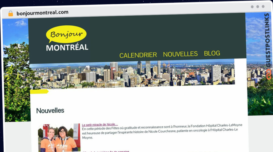 Publish Guest Post on bonjourmontreal.com