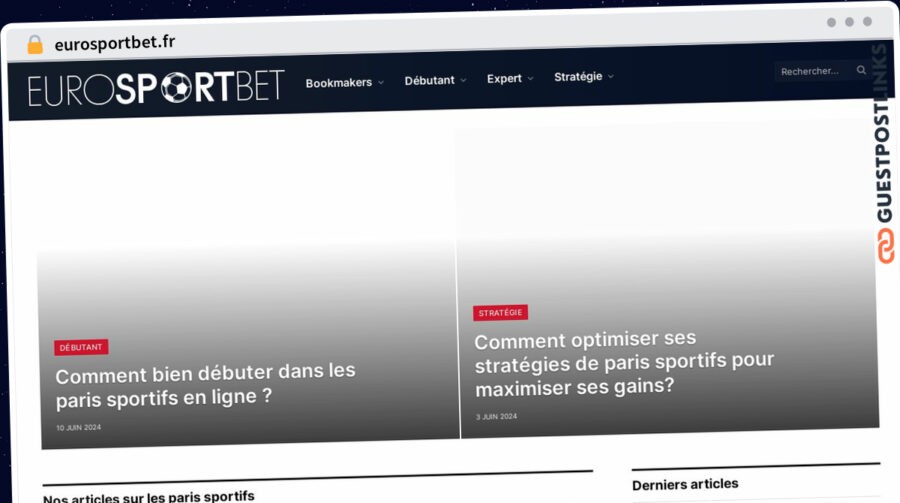 Publish Guest Post on eurosportbet.fr