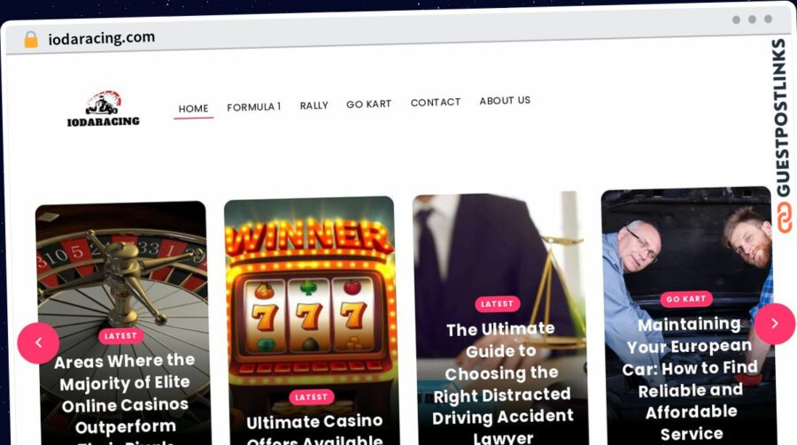 Publish Guest Post on iodaracing.com