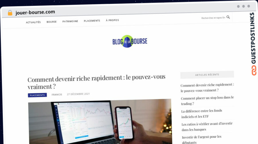 Publish Guest Post on jouer-bourse.com