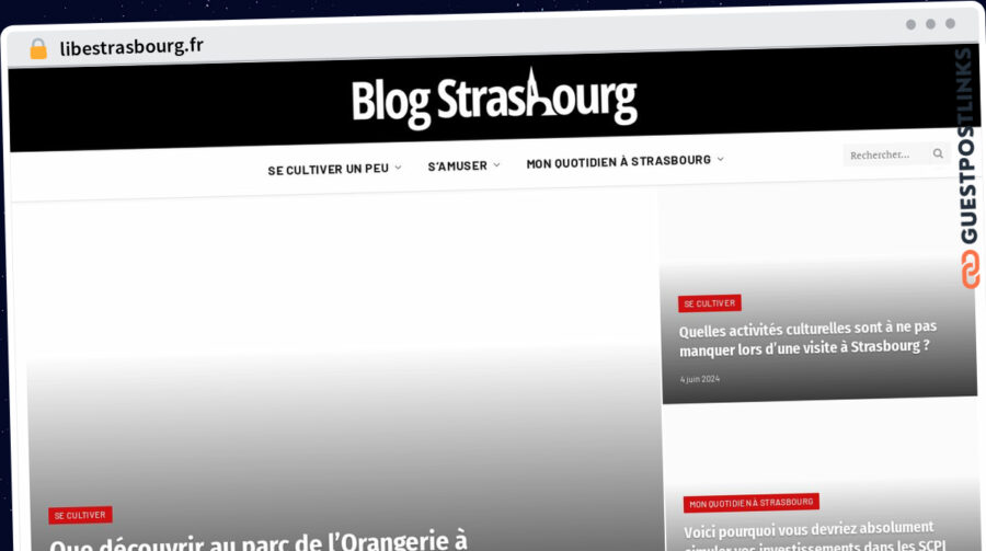 Publish Guest Post on libestrasbourg.fr