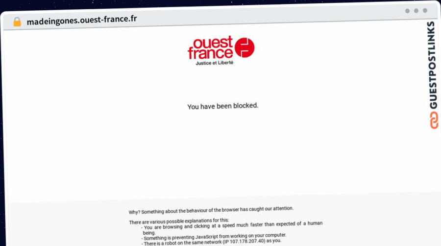 Publish Guest Post on madeingones.ouest-france.fr