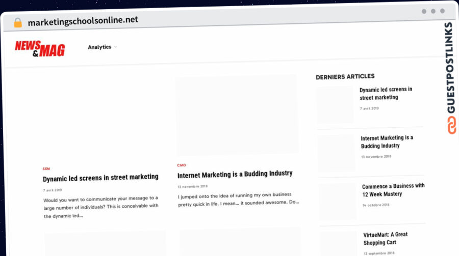 Publish Guest Post on marketingschoolsonline.net