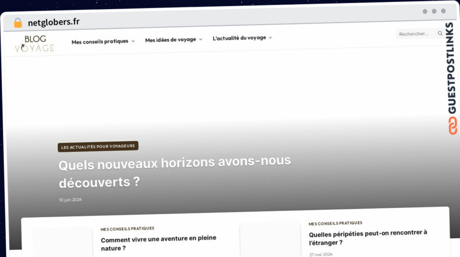 Publish Guest Post on netglobers.fr