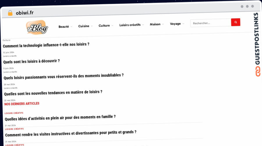 Publish Guest Post on obiwi.fr