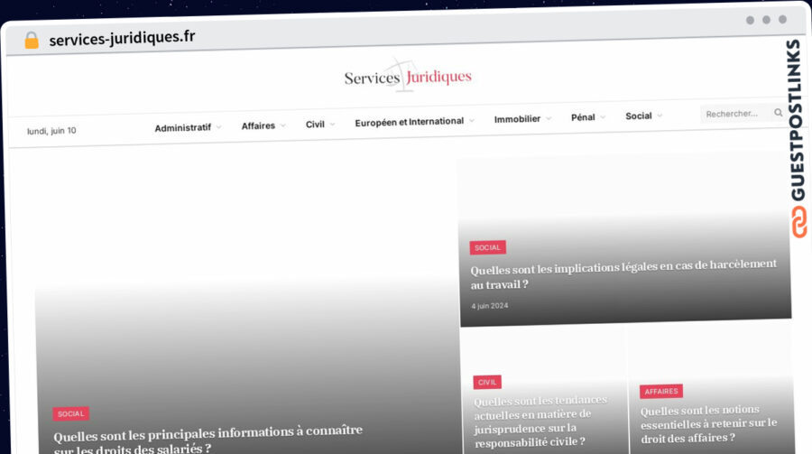 Publish Guest Post on services-juridiques.fr