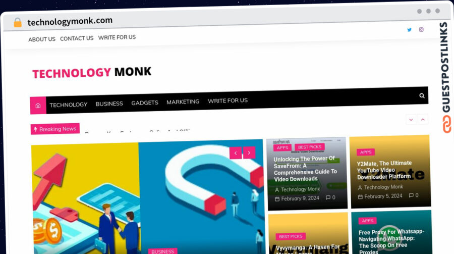 Publish Guest Post on technologymonk.com