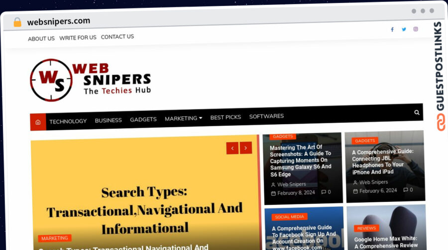 Publish Guest Post on websnipers.com
