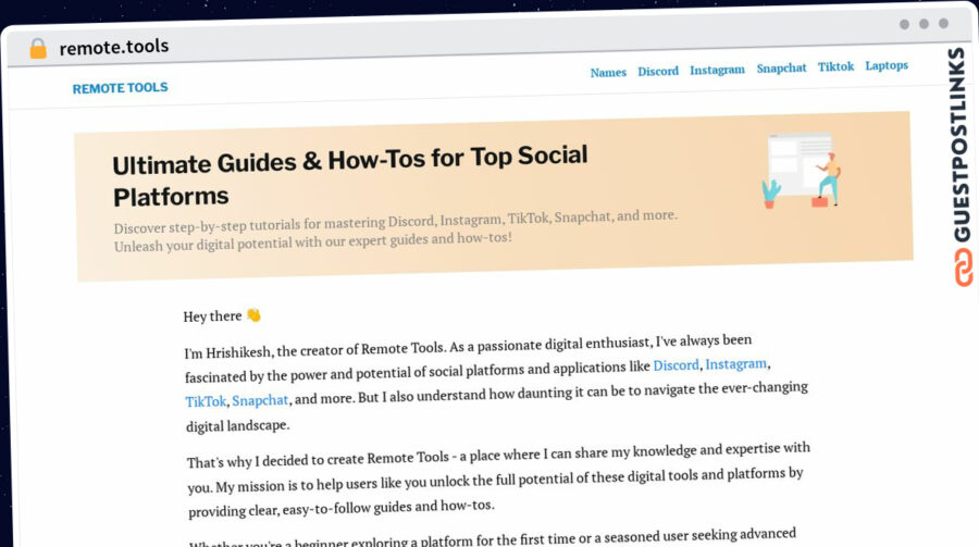 Publish Guest Post on remote.tools