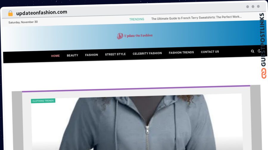 Publish Guest Post on updateonfashion.com