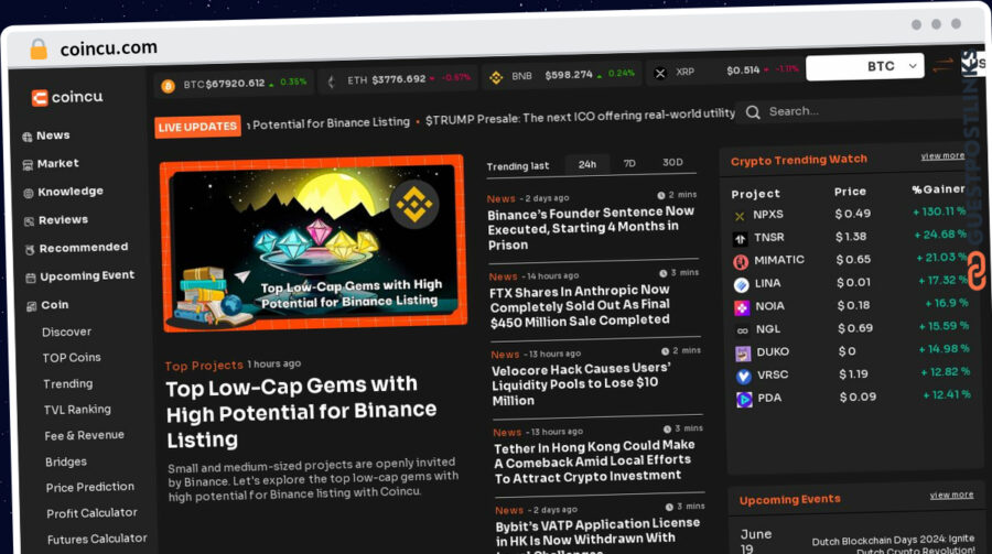 Publish Guest Post on coincu.com