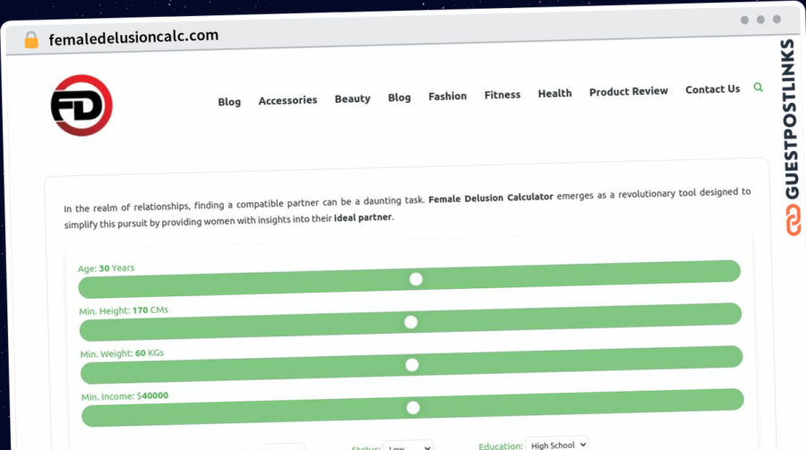 Publish Guest Post on femaledelusioncalc.com