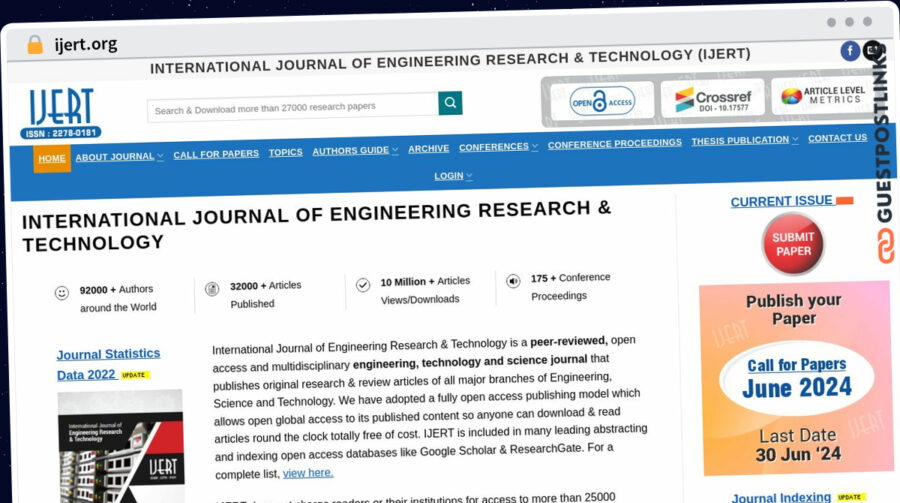 Publish Guest Post on ijert.org