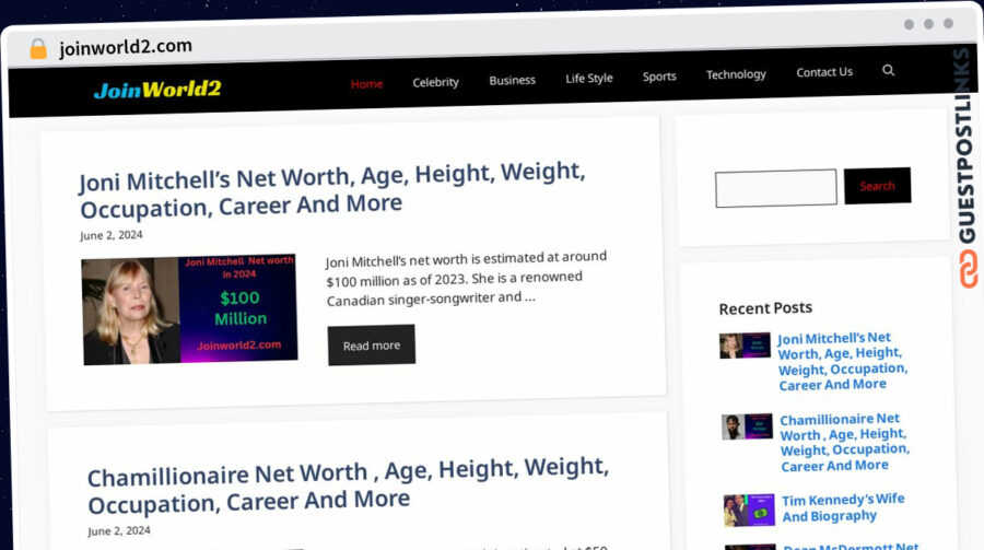 Publish Guest Post on joinworld2.com