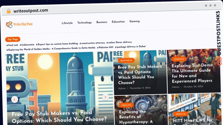 Publish Guest Post on writeoutpost.com
