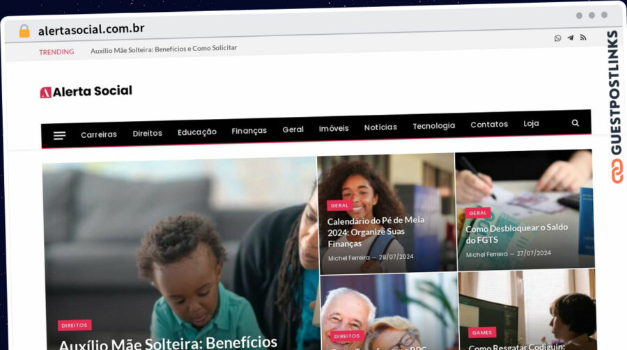 Publish Guest Post on alertasocial.com.br