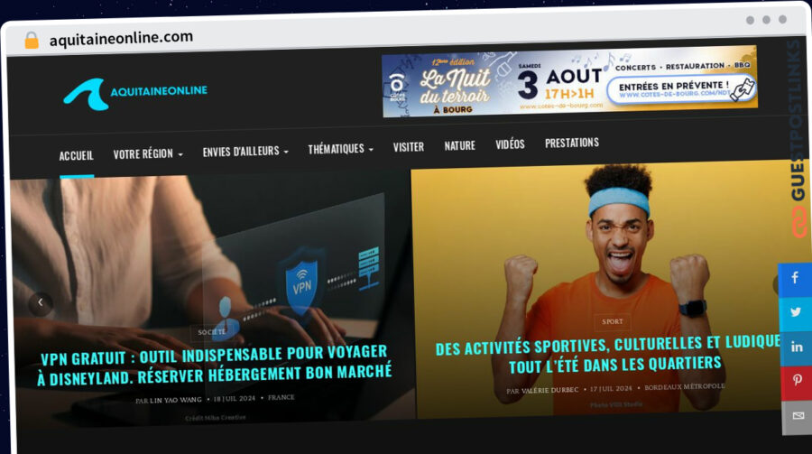 Publish Guest Post on aquitaineonline.com