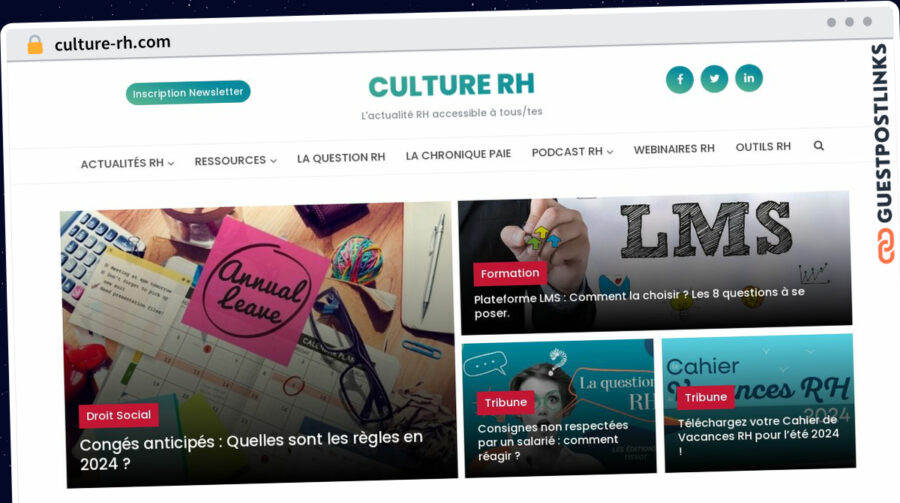 Publish Guest Post on culture-rh.com