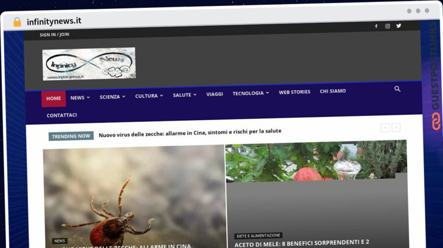 Publish Guest Post on infinitynews.it