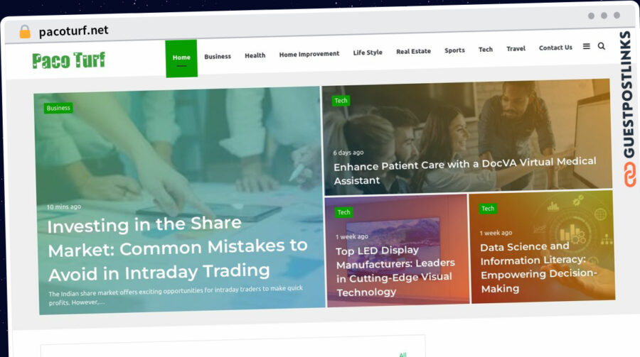 Publish Guest Post on pacoturf.net