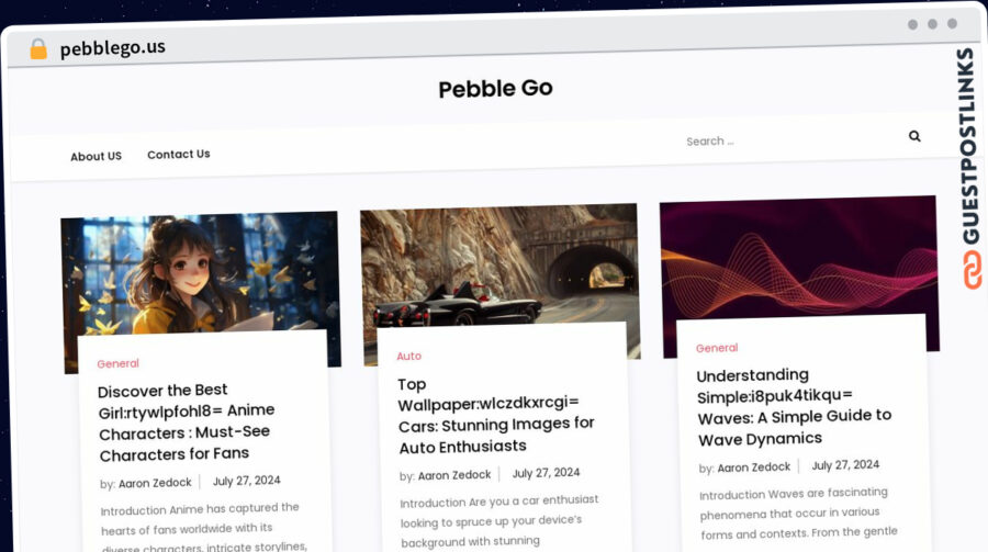 Publish Guest Post on pebblego.us