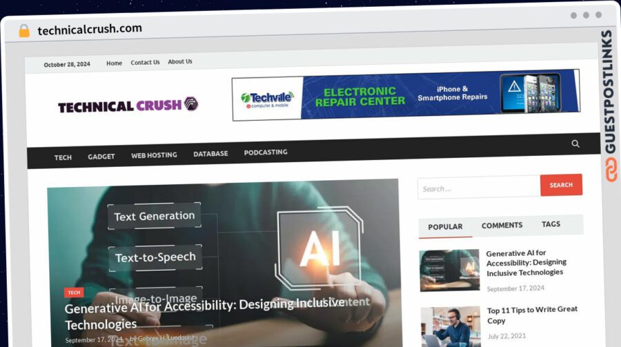 Publish Guest Post on technicalcrush.com