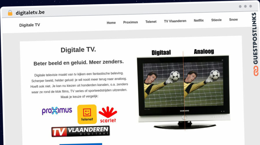 Publish Guest Post on digitaletv.be