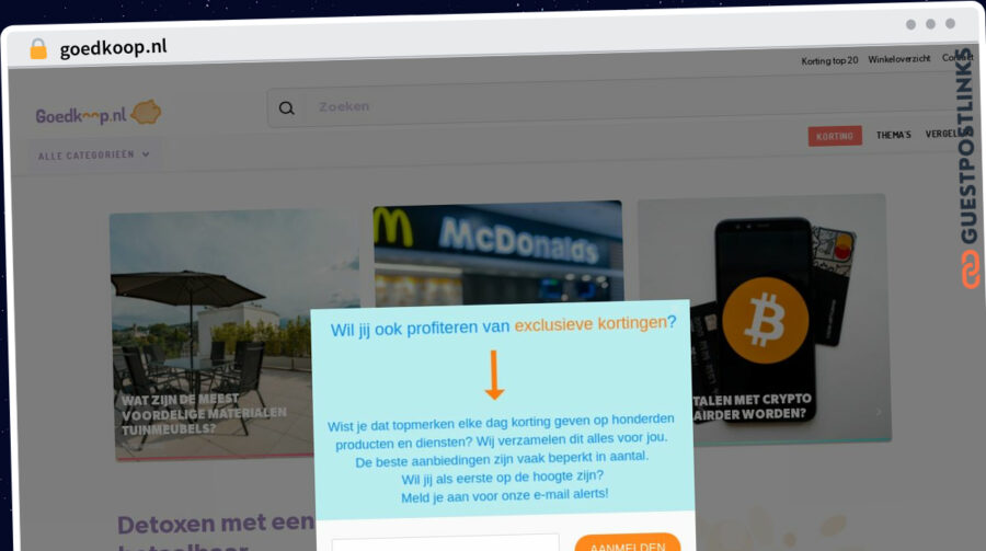 Publish Guest Post on goedkoop.nl