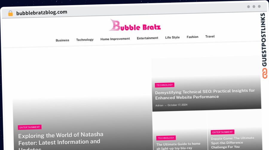 Publish Guest Post on bubblebratzblog.com
