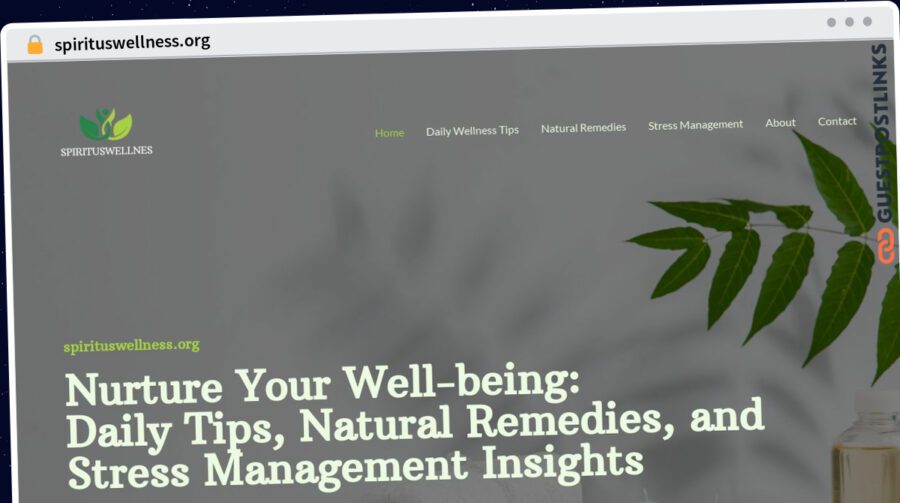 Publish Guest Post on spirituswellness.org