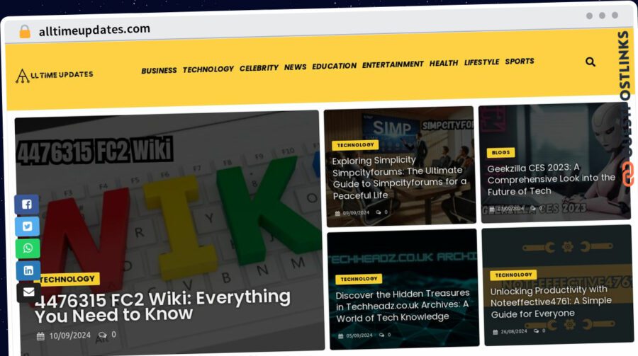 Publish Guest Post on alltimeupdates.com