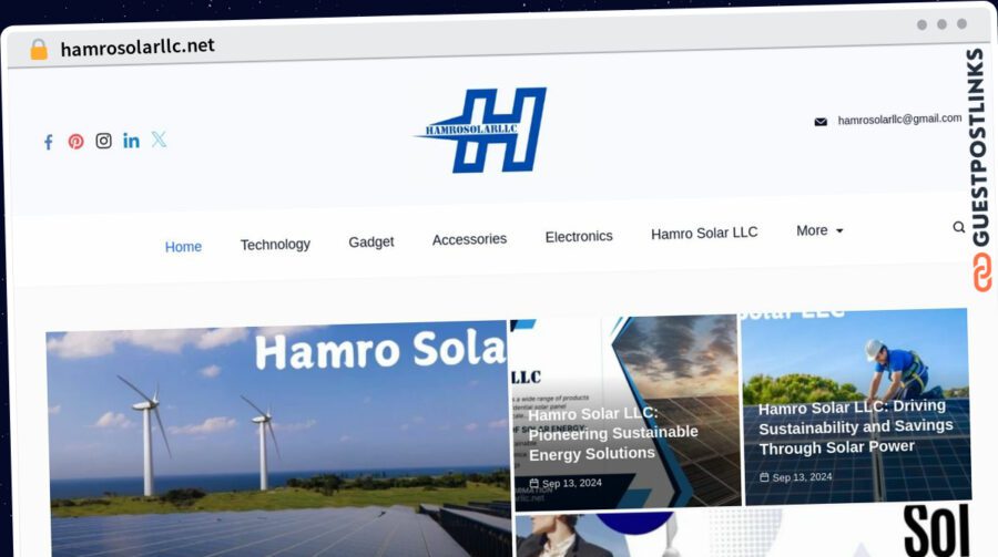 Publish Guest Post on hamrosolarllc.net