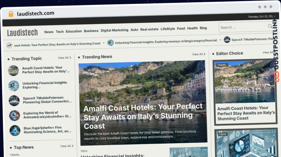 Publish Guest Post on laudistech.com