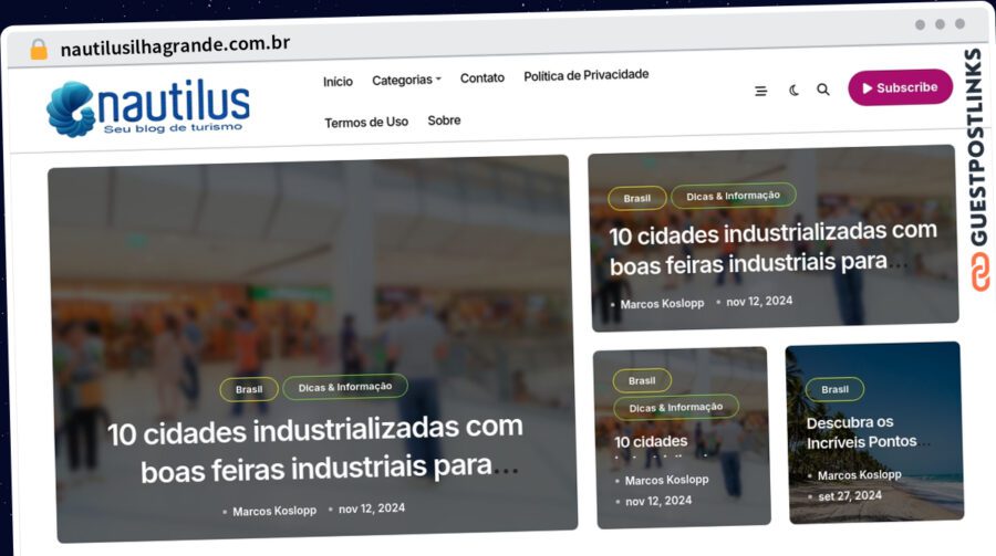 Publish Guest Post on nautilusilhagrande.com.br