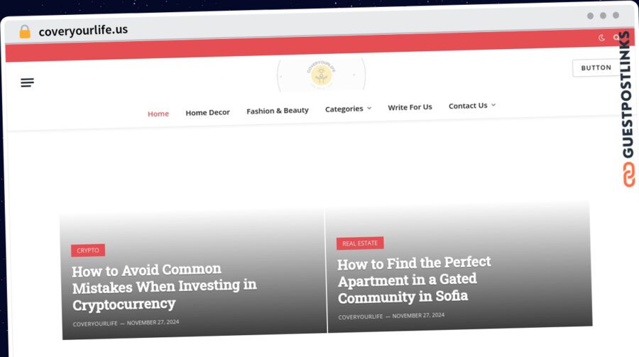 Publish Guest Post on coveryourlife.us
