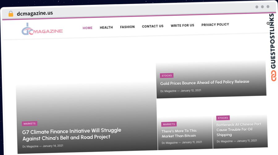 Publish Guest Post on dcmagazine.us