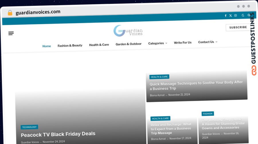 Publish Guest Post on guardianvoices.com