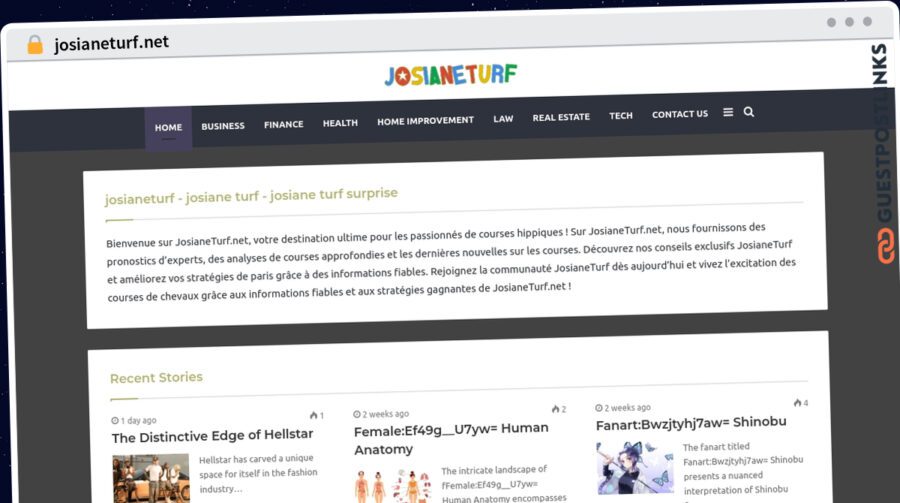 Publish Guest Post on josianeturf.net