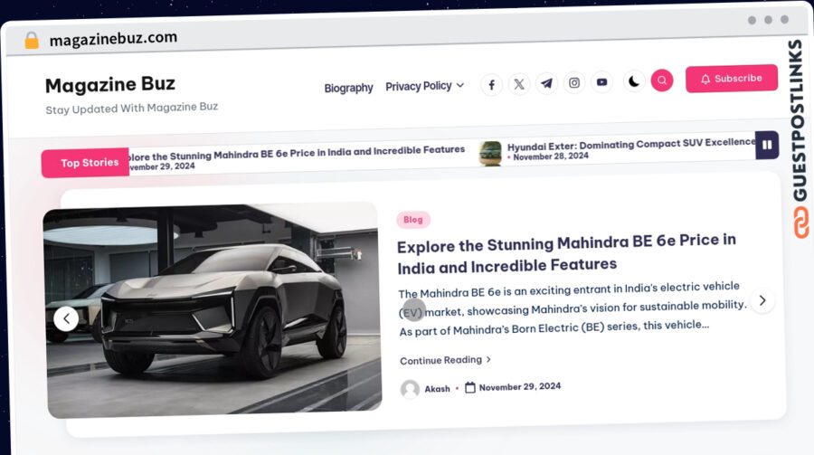 Publish Guest Post on magazinebuz.com